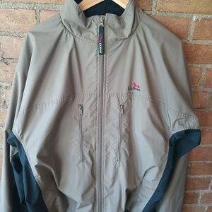 L.L. Bean Men's Taupe and Black Windbreaker